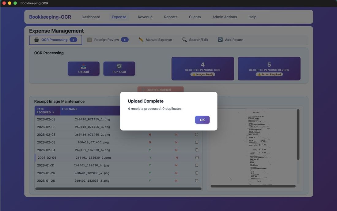 Receipts renamed with timestamps